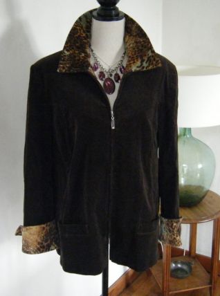 Veste velours Fred Sabatier taille 46 48 Vintage