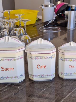Lot de 6 boîtes alimentaires vintage de taille décroissante 