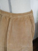 Jupe mi-longue Beth Terrell en daim 42 44 vintage 80