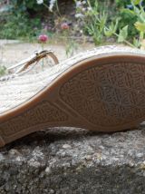 MINELLI ESPADRILLES NEUF T 36 PLATINE SANDALES 