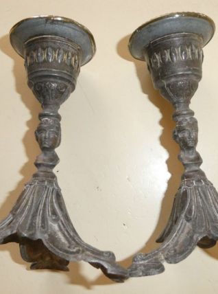 bougeoirs en étain