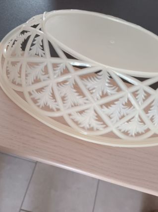 Corbeille a pain an 70,plastique blanc casse