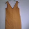 Robe en jean coupe trapeze jaune cumin femme taille34 XS