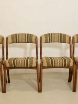  Paire de  chaises gondole Baumann année 60 restaurées. Réf.