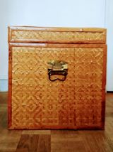 Vintage grande coffre, malle, table bas