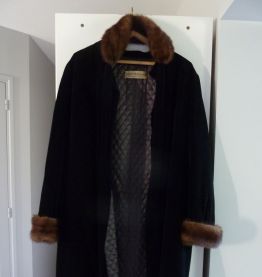 ENSEMBLE ROBE MANTEAU COUTURE E. MONTIGNY CREATION ANNEES 60