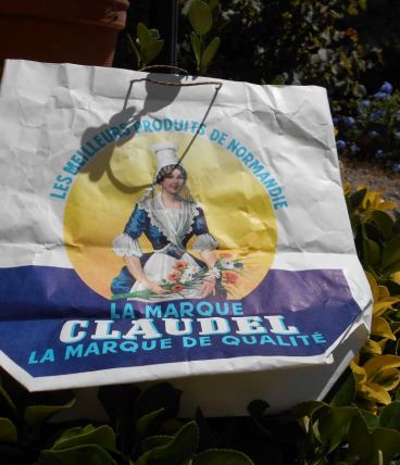 SAC PAPIER ANCIEN CLAUDEL NORMANDIE 1960