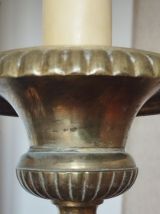 Bougeoir ancien candélabre en bronze - église - Gothique, mo