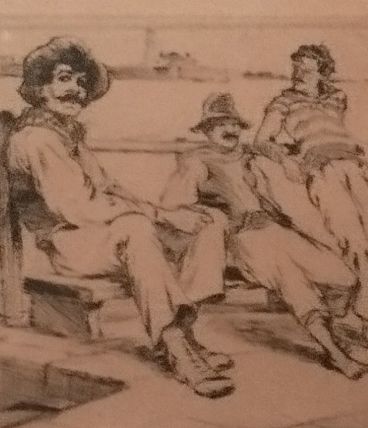 Tableaux lithographies originales "marins" début XXe siècle