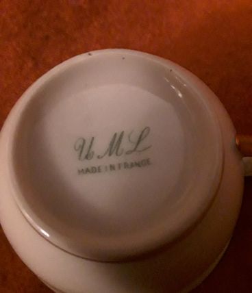 Tasse Limoges porcelaine UML 