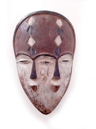 Masque africain jumeau Lega bwami du Congo