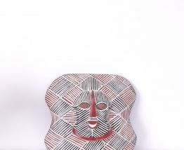 Bouclier en bois tribal Africain Bamiliké Cameroun
