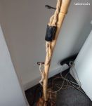 Lampe en bois faite main Ampoule type Edison