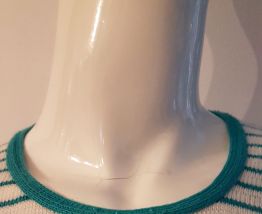 Pull mariniere vert et blanc t40