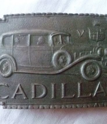 Boucle de ceinture CADILLAC , métal vintage