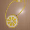 Sac a main petite besace sacoche ronde jaune citron ????