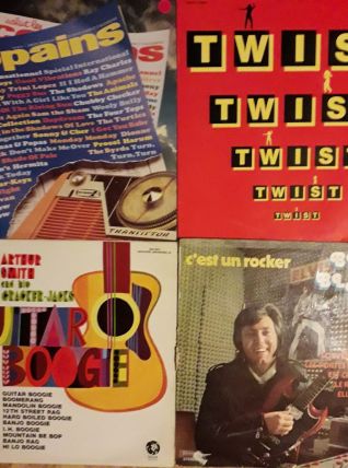 Lot de 4 Vinyles 33t Rock'n'Roll 60s 