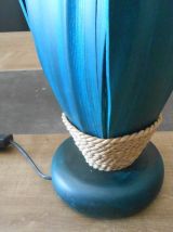 Très belle Lampe vintage feuille de palmes  de cocotier 