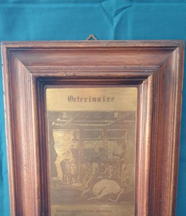 Tableau cuivre gravé