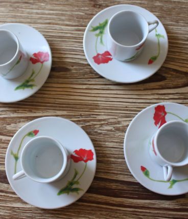 TASSES A CAFE "Coquelicot"