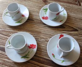 TASSES A CAFE "Coquelicot"