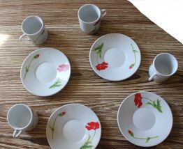 TASSES A CAFE "Coquelicot"