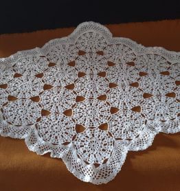 Grand napperon crochet blanc