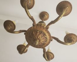 Lustre en bronze 6 branches
