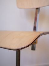Chaise de laboratoire d'école vintage restauré