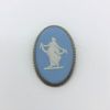 Wedgwood Jasperware - Broche - Argent poinçonné - Bleu pâle