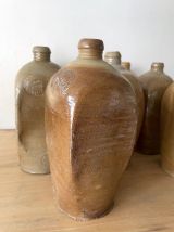 Ancienne Bouteille Allemande en Terre Cuite Vernissée Pullna