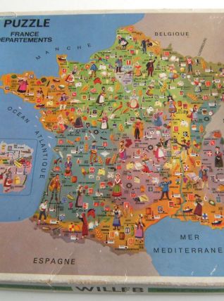 Puzzle willeb france départements ref:1779 vintage