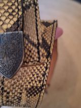 Ceinture cuir imprimé python 