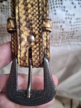 Ceinture cuir imprimé python 