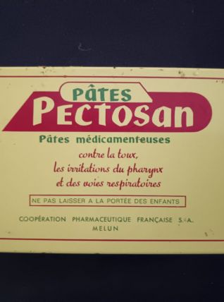Ancienne boîte en tôle Pectosan Pates Médicamenteuses Toux