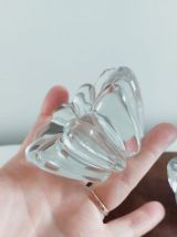 Paire de bougeoirs cristal de Bayel 