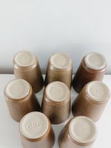 Lot de 8 gobelets en grès 