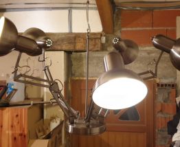 LUSTRE ARACHNIDE INDUSTRIEL. 