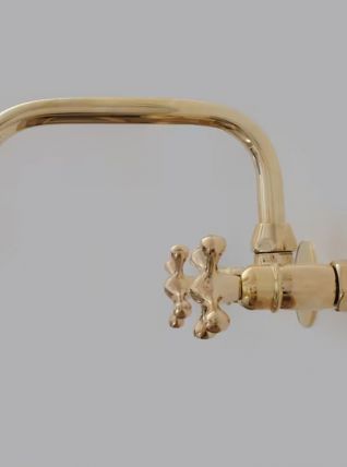 Robinet de bain mural en laiton non laqué, robinet de vanité