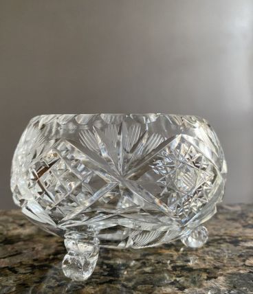 Bonbonnière en cristal de Pologne 