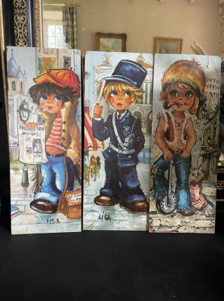 Trio de cadres vintage Poulbots