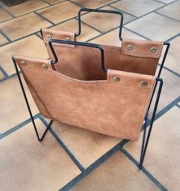 Porte revue vintage Métal/Cuir