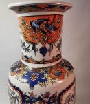 J.P. Derevia, Grand VASE en céramique aux faisans, signé en 