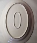 Ancien grand plat en céramique décor de paon art populaire M