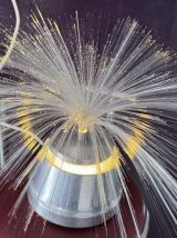 Belle lampe plumeau fibres de verre optique 