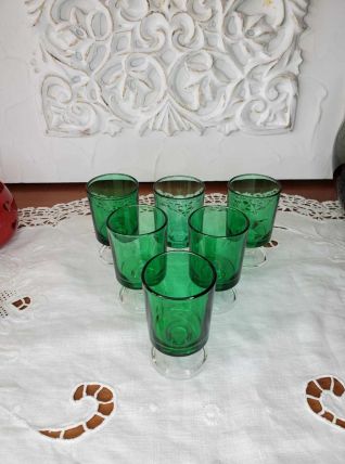Ensemble de 6 petits verres à liqueur Vert Suède LUMINARC