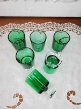 Ensemble de 6 petits verres à liqueur Vert Suède LUMINARC