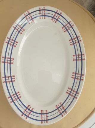 2 grands plats ovales 