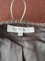 Blazer ceintré kaki vintage Armand Ventilo en velours 