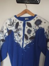 Pull oversize manches chauve-souris style 80's laine/Angora 